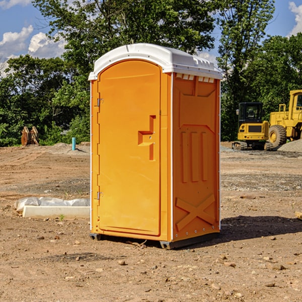 what is the cost difference between standard and deluxe porta potty rentals in Brainard